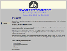 Tablet Screenshot of newportwestproperties.com